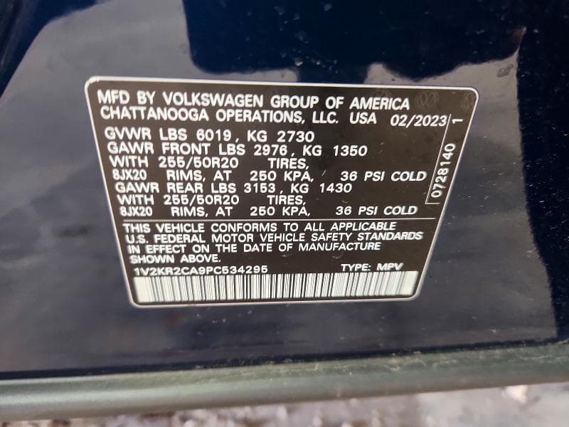 2023 VOLKSWAGEN ATLAS SE 13
