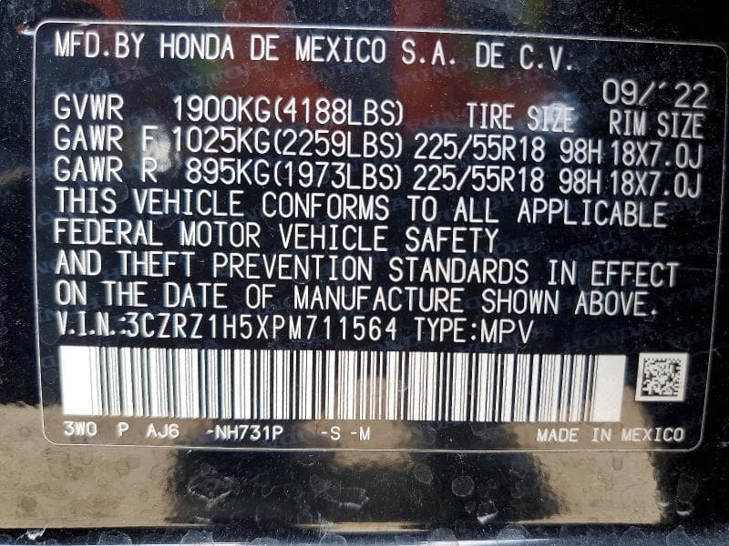 2023 HONDA HR-V SPORT 14