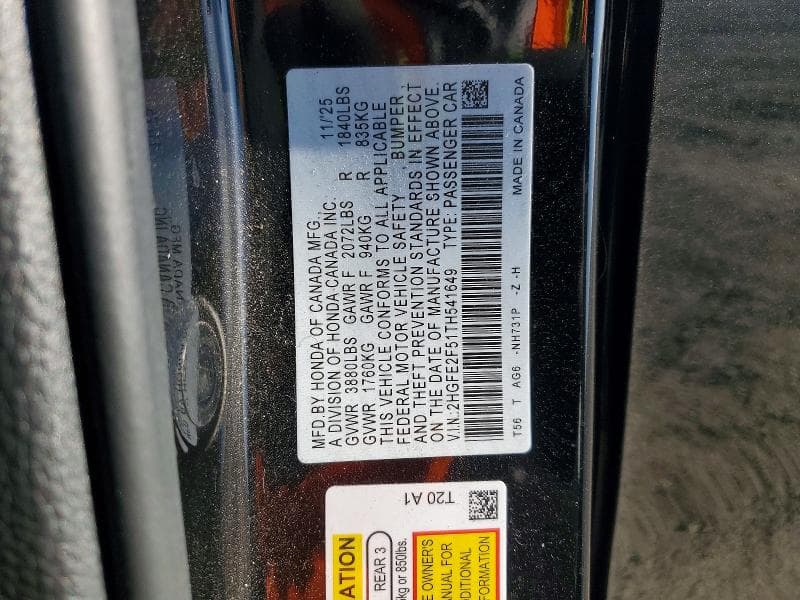 2026 HONDA CIVIC SPORT 12