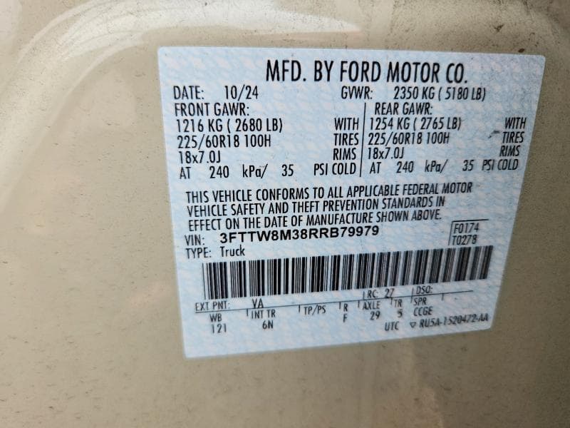 2024 FORD MAVERICK LARIAT 12