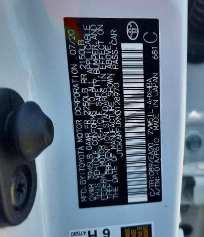 2021 TOYOTA PRIUS 2020 EDITION 13