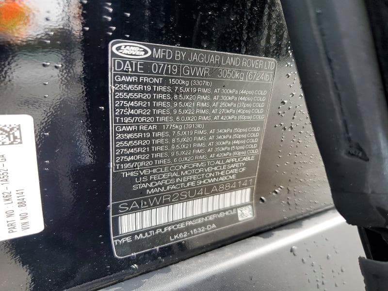 2020 LAND ROVER RANGE ROVER SPORT HSE 13