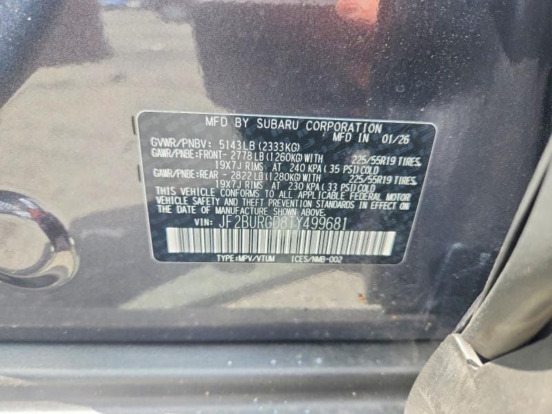 2026 SUBARU OUTBACK LIMITED XT 13