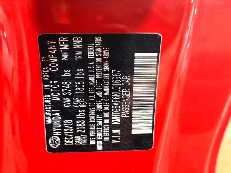 2019 HYUNDAI VELOSTER 2.0L 13