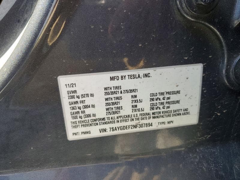2022 TESLA MODEL Y 12