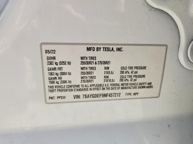 2022 TESLA MODEL Y 14