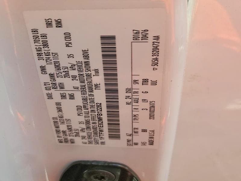 2021 FORD F150 SUPERCREW 12
