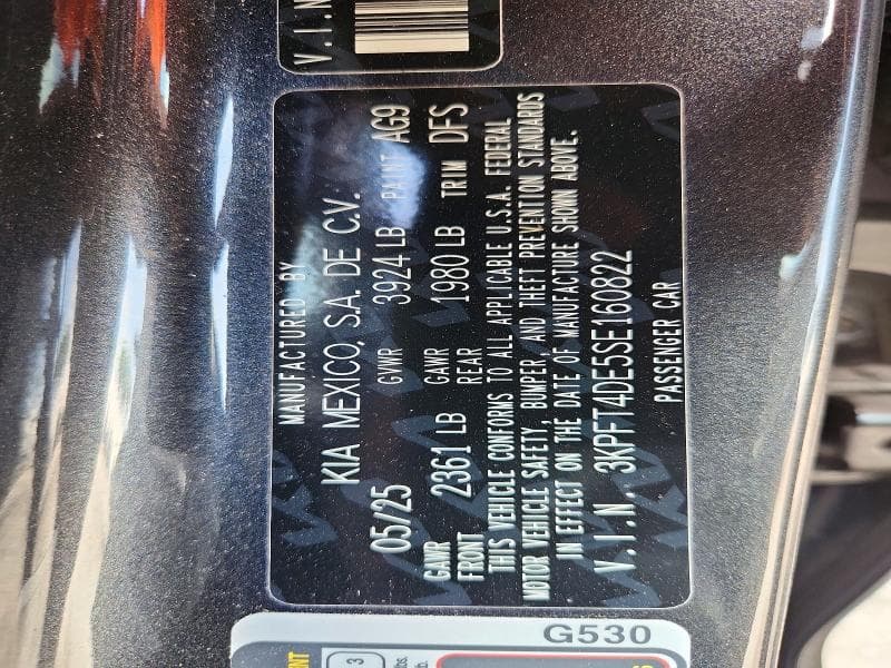 2025 KIA K4 LX 12