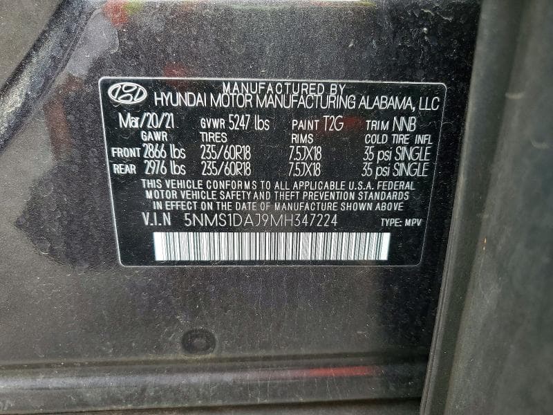 2021 HYUNDAI SANTA FE SE 13