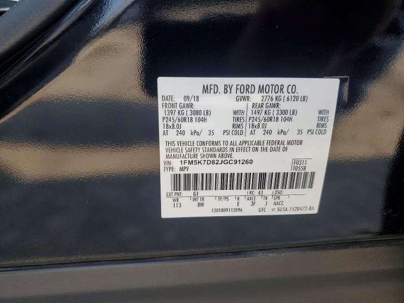 2018 FORD EXPLORER XLT 13