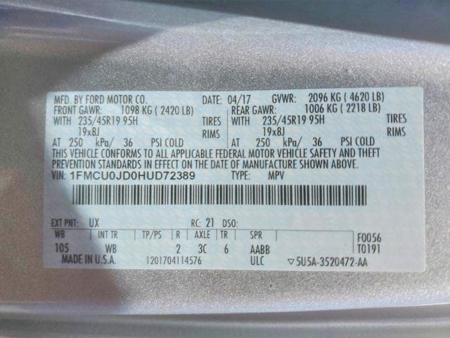 2017 FORD ESCAPE TITANIUM 13