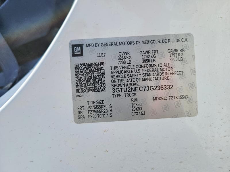 2018 GMC SIERRA K1500 SLT 12
