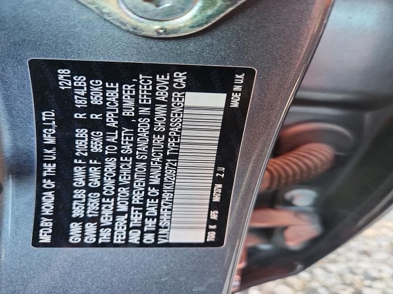 2019 HONDA CIVIC SPORT TOURING 14