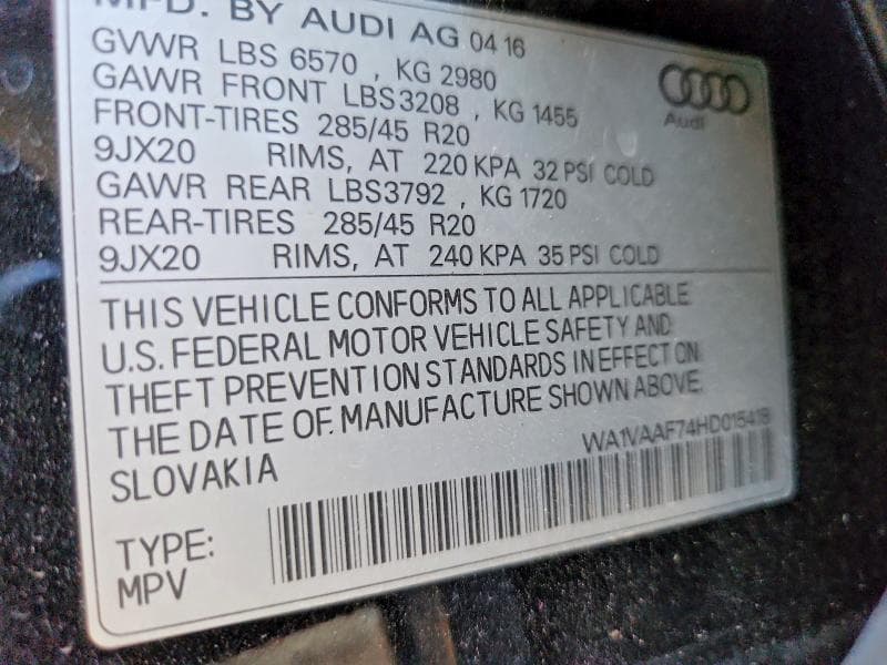 2017 AUDI Q7 PRESTIGE 12