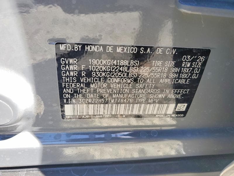 2026 HONDA HR-V SPORT 14