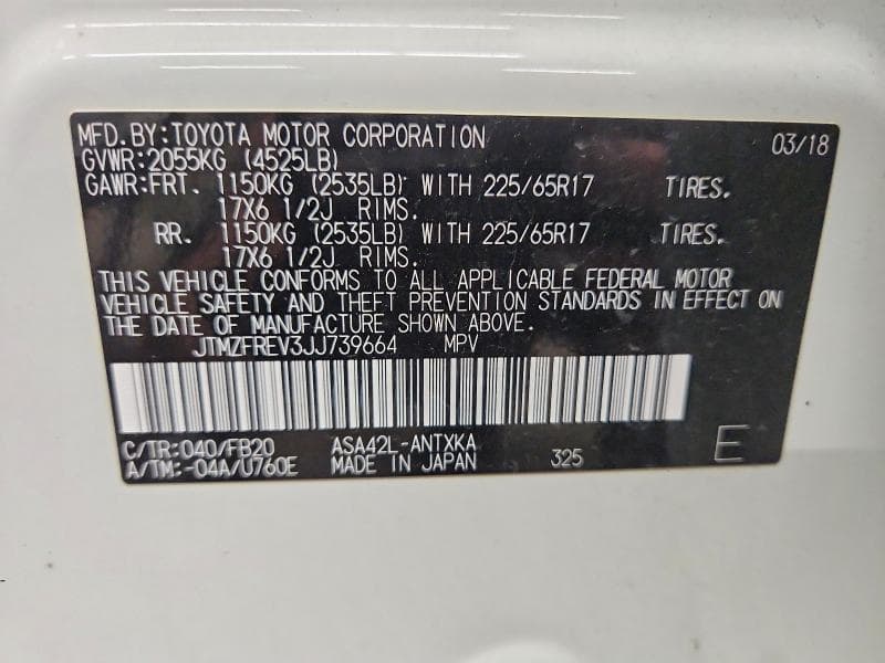 2018 TOYOTA RAV4 LE 13