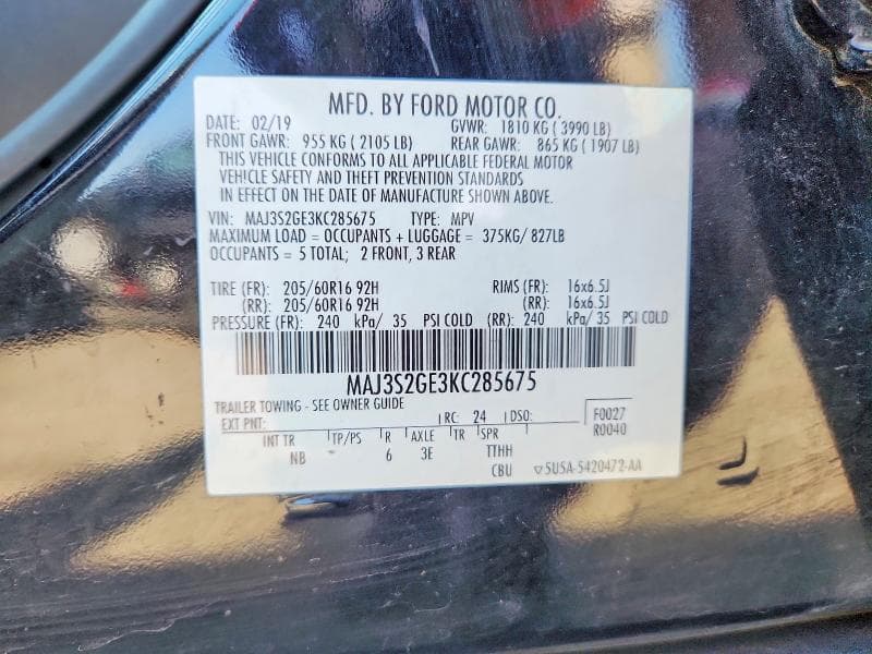2019 FORD ECOSPORT SE 13