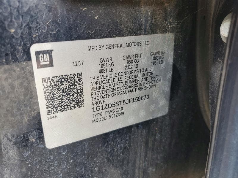2018 CHEVROLET MALIBU LT 12