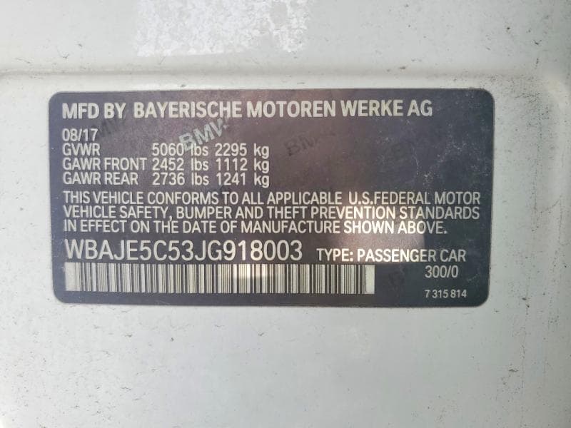 2018 BMW 540 I 12
