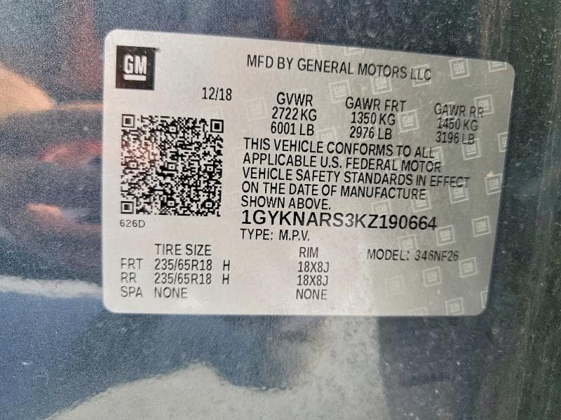 2019 CADILLAC XT5 13