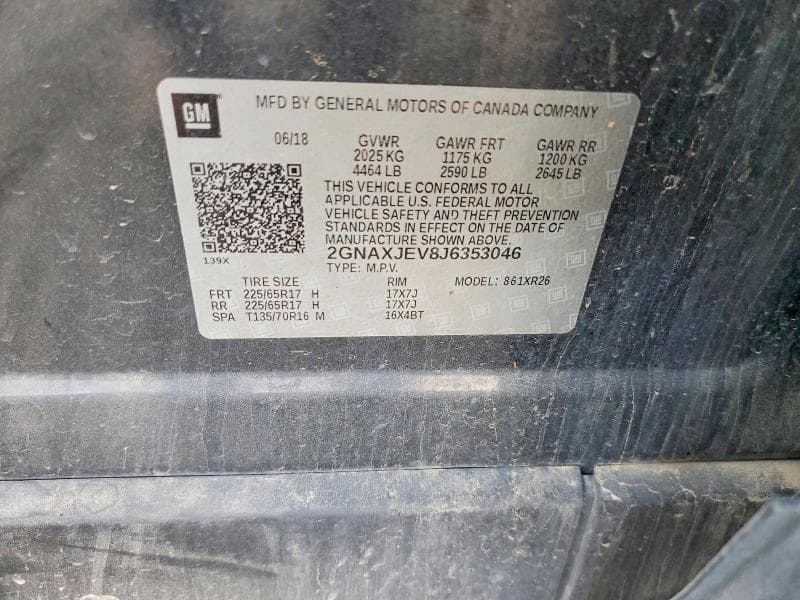 2018 CHEVROLET EQUINOX LT 13