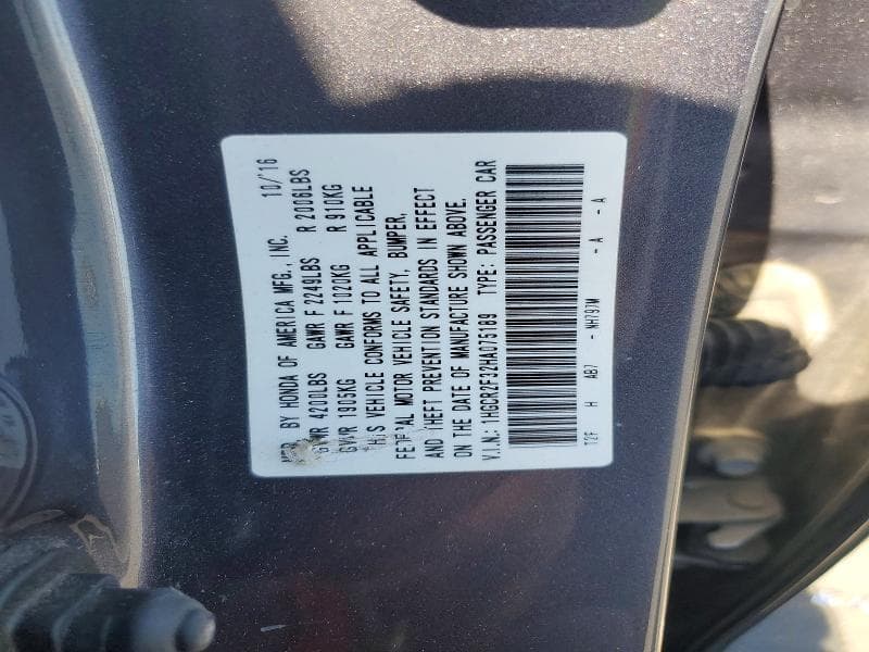 2017 HONDA ACCORD LX 12