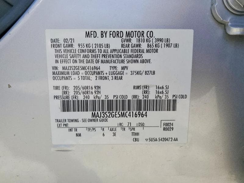 2021 FORD ECOSPORT SE 13