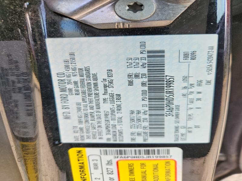 2018 FORD FUSION SE 12