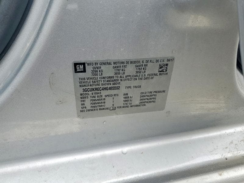 2017 CHEVROLET 1500 EXTENDED CAB 14 12