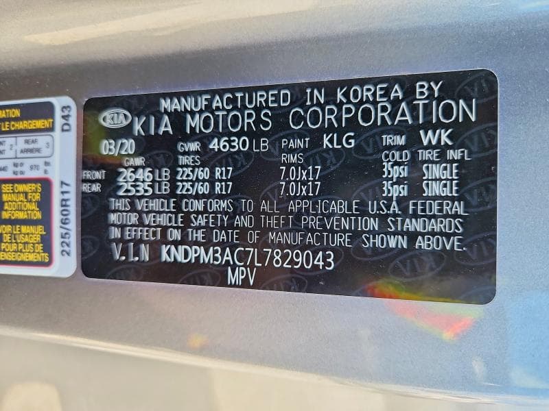2020 KIA SPORTAGE LX 13