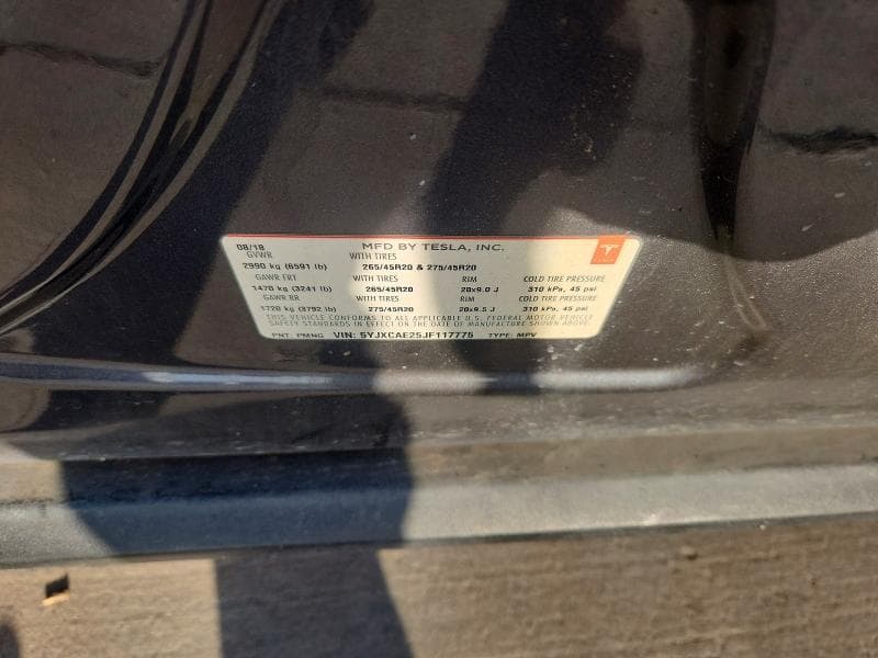 2018 TESLA MODEL X 12