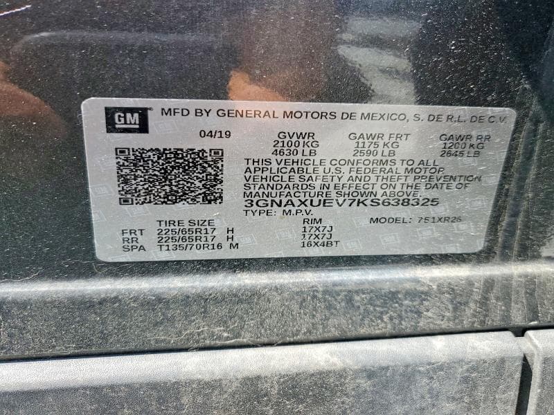 2019 CHEVROLET EQUINOX LT 13