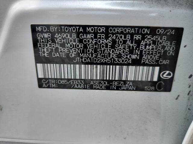 2024 LEXUS IS 300 BASE 12