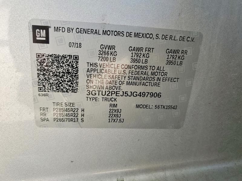 2018 GMC SIERRA K1500 DENALI 12