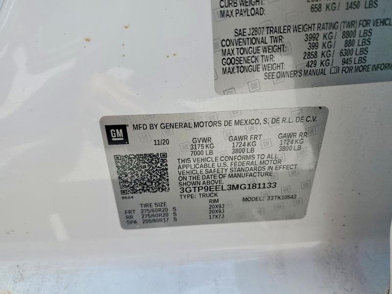 2021 GMC SIERRA K1500 AT4 12