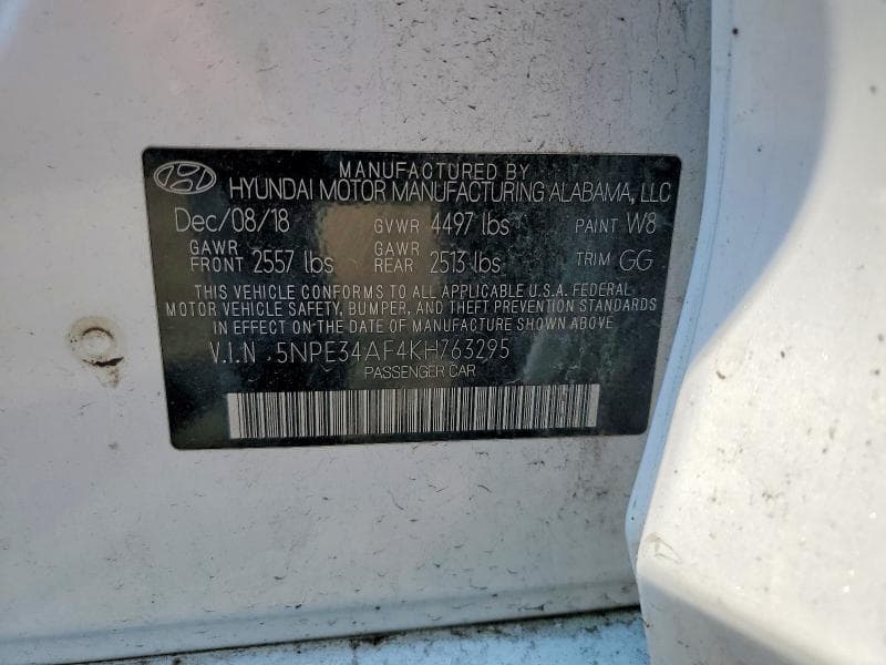 2019 HYUNDAI SONATA SEL 12