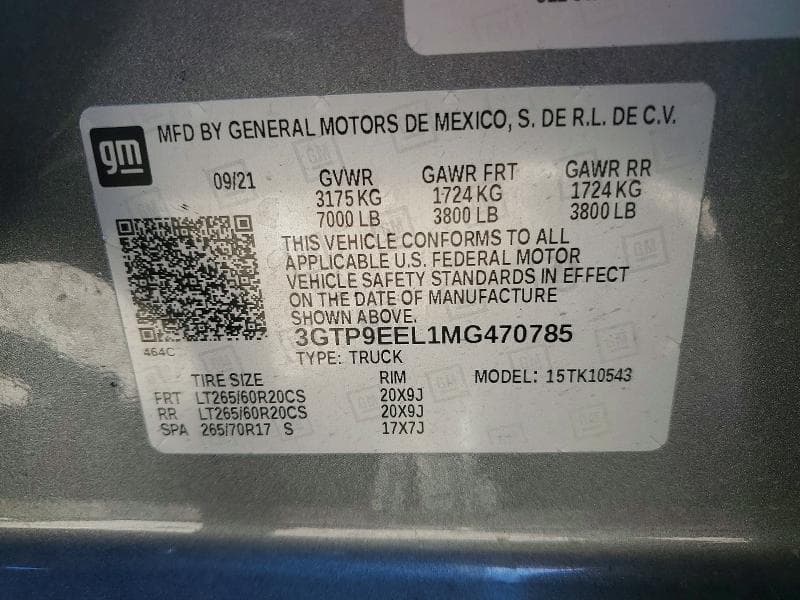 2021 GMC SIERRA K1500 AT4 12