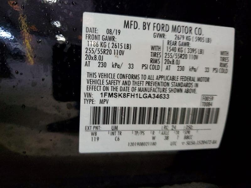 2020 FORD EXPLORER LIMITED 13