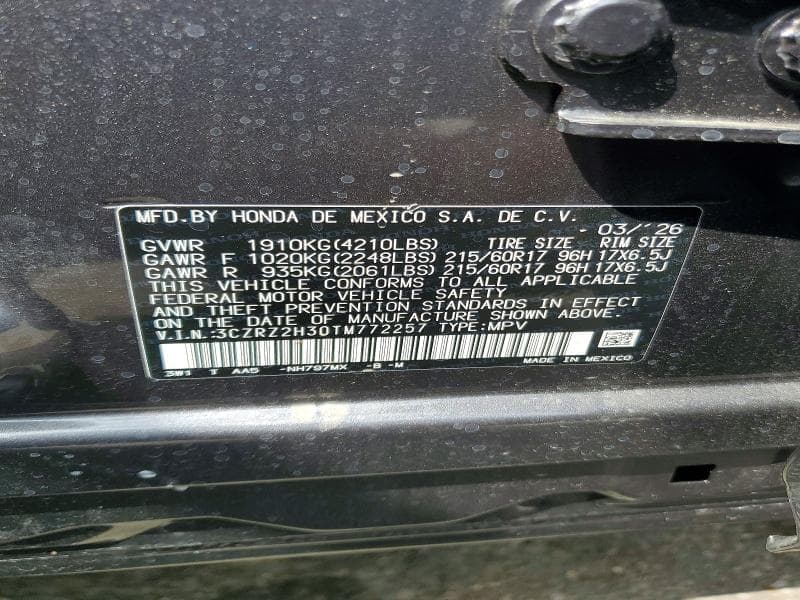 2026 HONDA HR-V LX 13