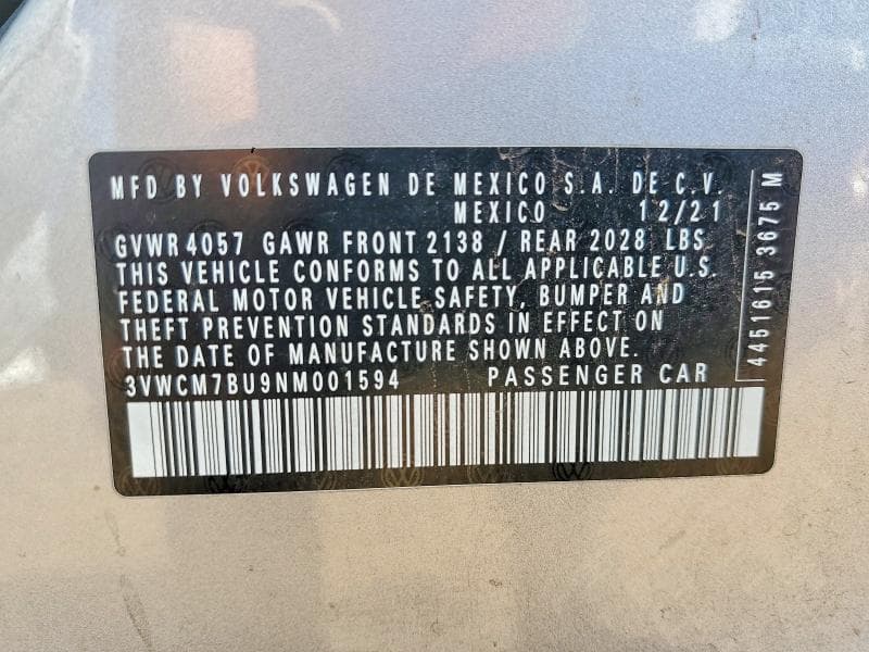 2022 VOLKSWAGEN JETTA S 12