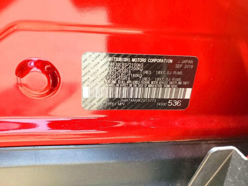 2019 MITSUBISHI ECLIPSE CROSS LE 12