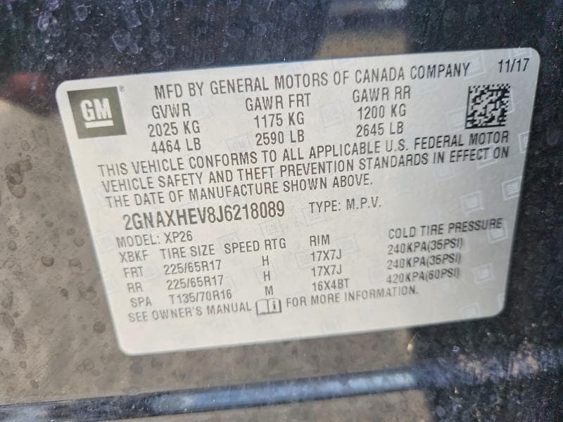 2018 CHEVROLET EQUINOX LS 14