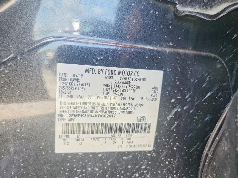 2019 FORD EDGE TITANIUM 13