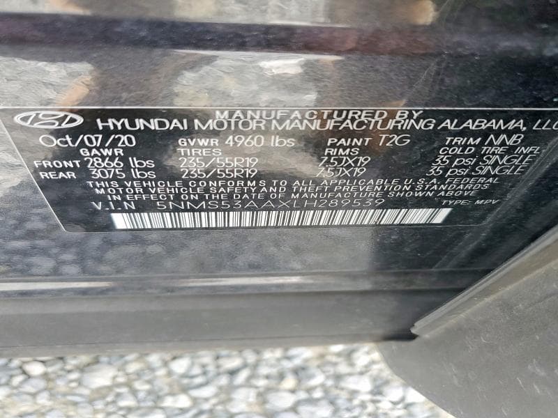 2020 HYUNDAI SANTA FE LIMITED 2.0T 13