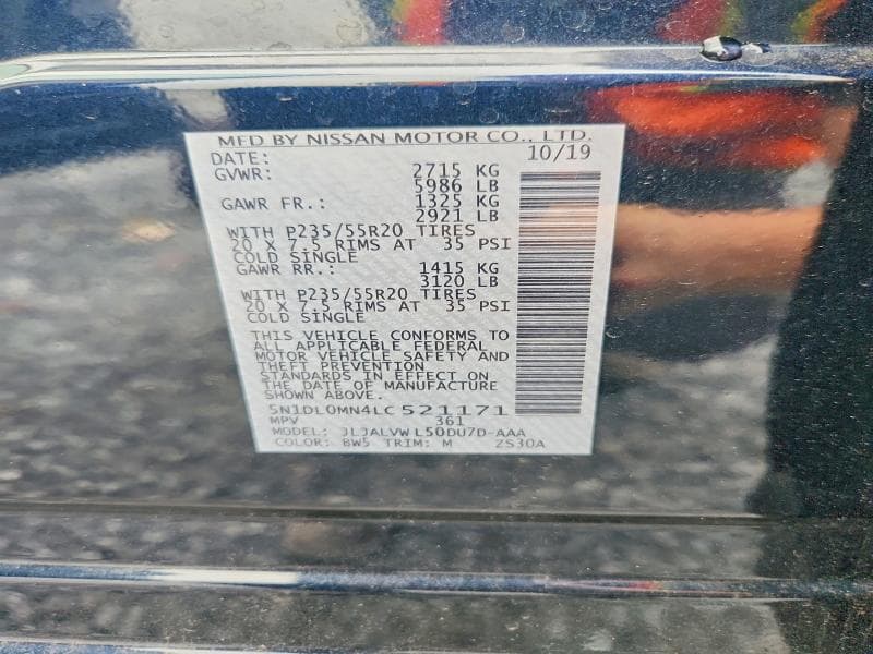 2020 INFINITI QX60 LUXE 12