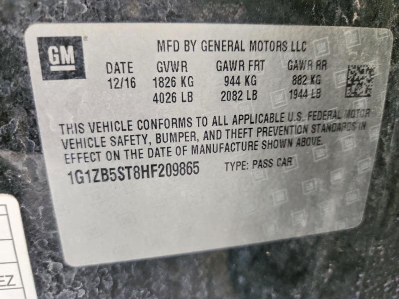 2017 CHEVROLET MALIBU LS 12