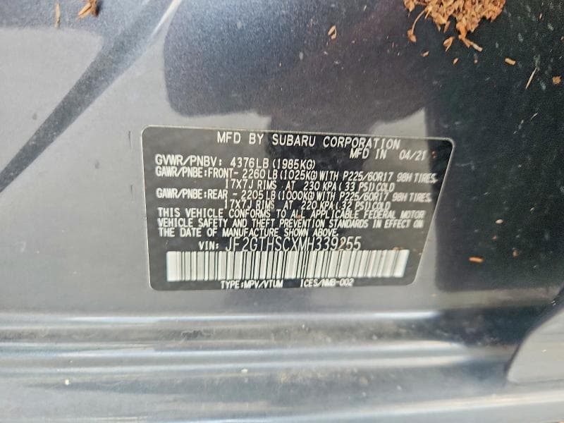 2021 SUBARU CROSSTREK SPORT 13