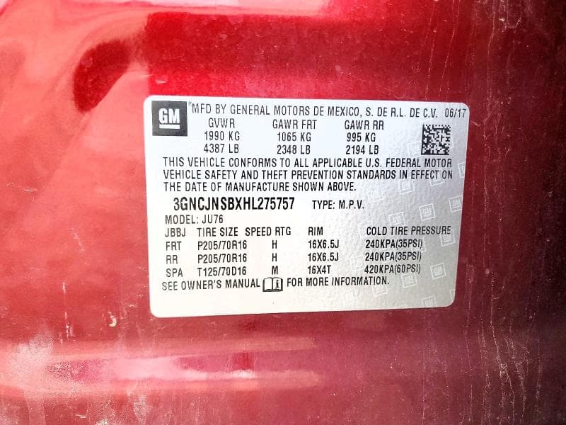 2017 CHEVROLET TRAX LS 13