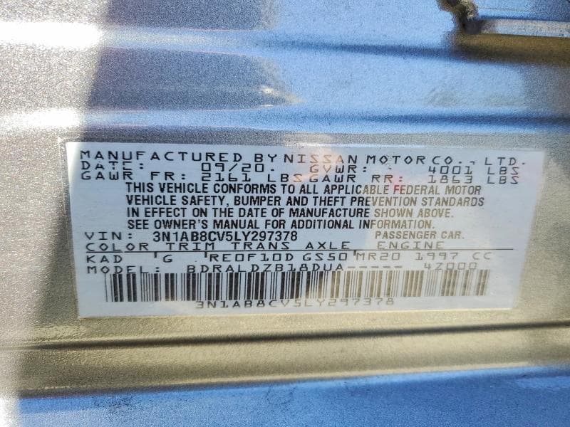 2020 NISSAN SENTRA SV 13