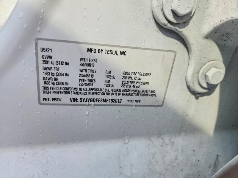 2021 TESLA MODEL Y 13